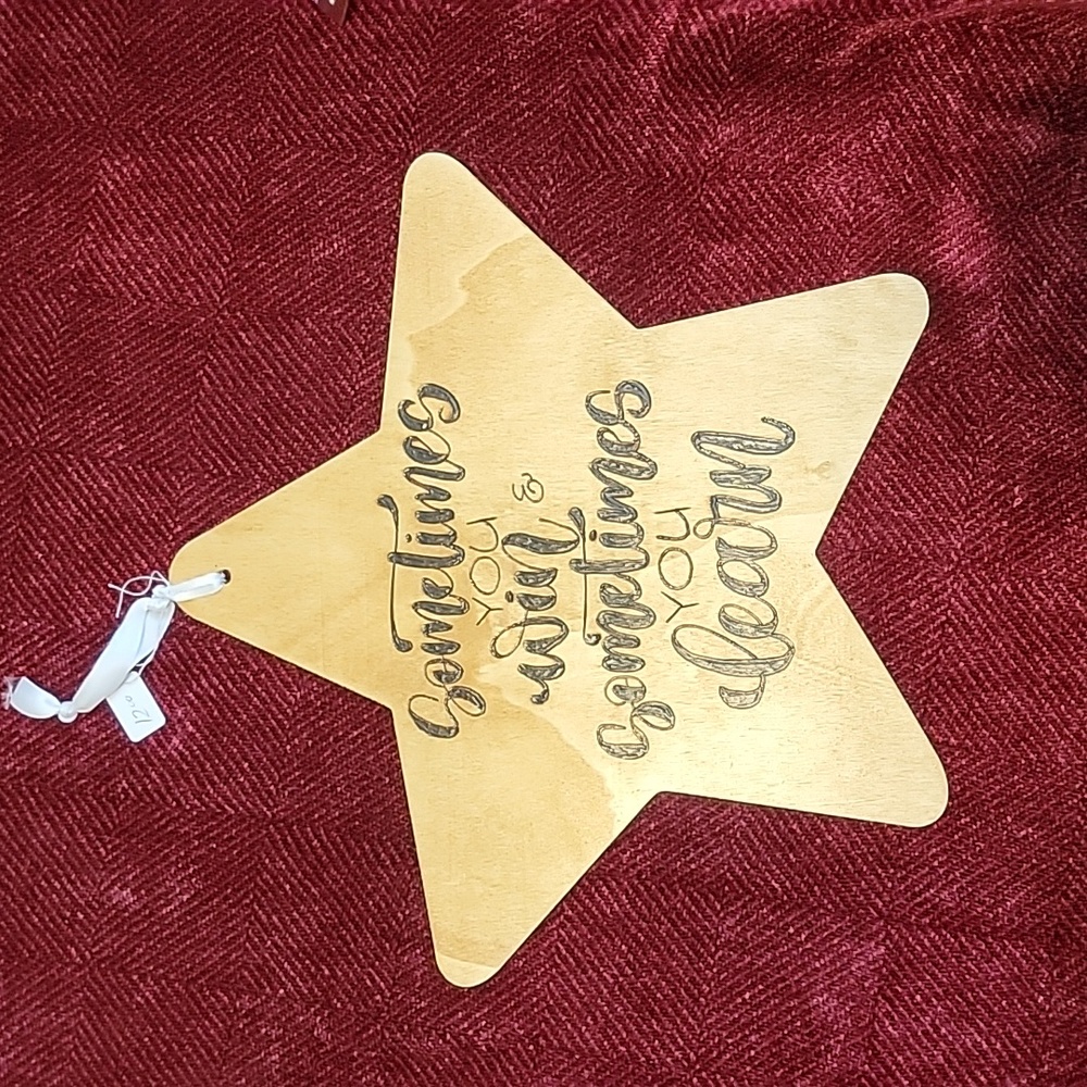 Inspirational pyrography star